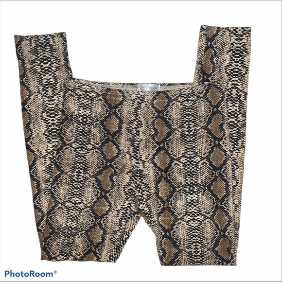 vestique Pants - VESTIQUE | Snakeskin Printed Hi Rise Leggings Sz L